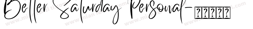 Better Saturday Personal字体转换